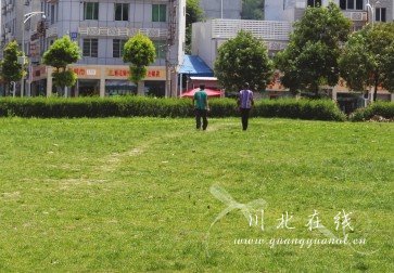 廣元市民踩著草坪“抄近路”實(shí)在不應(yīng)該