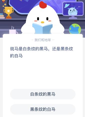 斑馬是白條紋的黑馬還是黑條紋的白馬?6月24日螞蟻莊園課堂