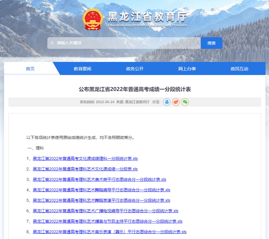 一分一段表2022黑龍江 2022黑龍江省高考一分一段最全分段一覽表 一分一段表2022黑龍江 2022黑龍江省高考一分一段最全分段一覽表