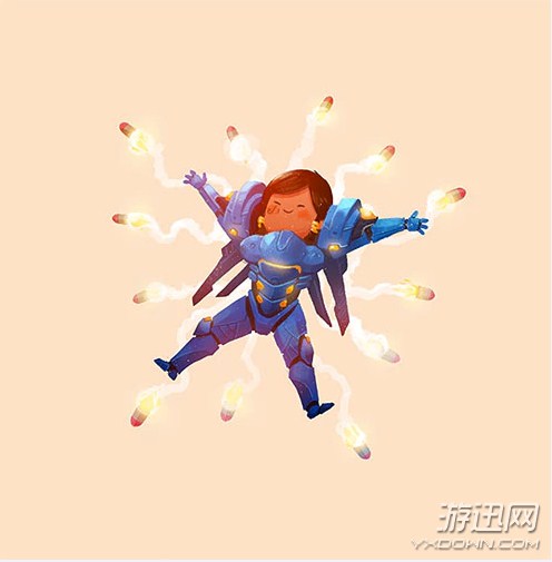 《守望先鋒》頗具個(gè)性角色同人圖欣賞 閃光十分呆萌