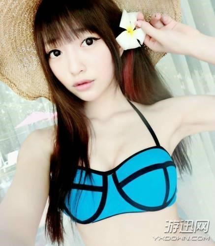 臺灣LOL女主播曬泳裝照 顏值點贊,就是胸小了點兒