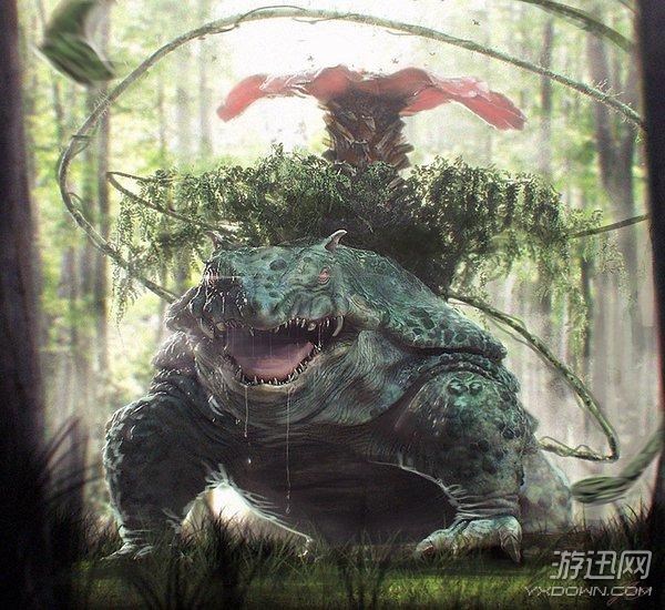 寫實(shí)版《口袋妖怪》水箭龜、噴火龍和妙蛙花!你喜歡么