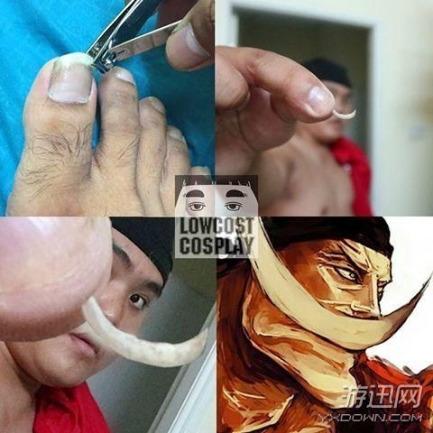 泰國小哥用腳趾甲Cos白胡子 隔著屏幕都能聞到味了(圖)